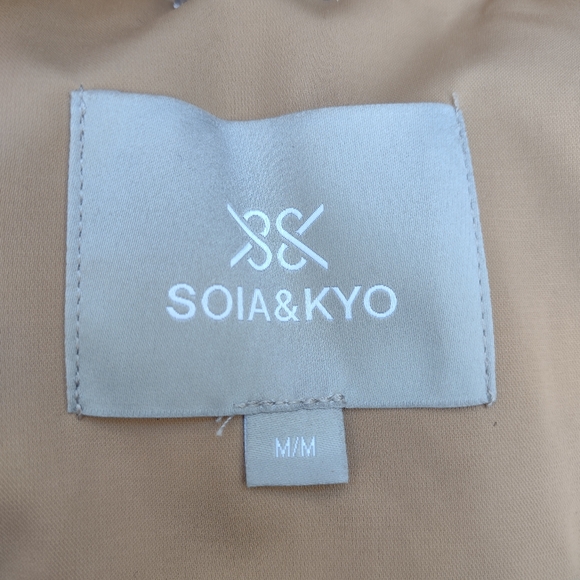 SOIA & KYO Cindi Puffer Jacket Medium Toffee Brown Hooded Down Coat NWT - Picture 3 of 11